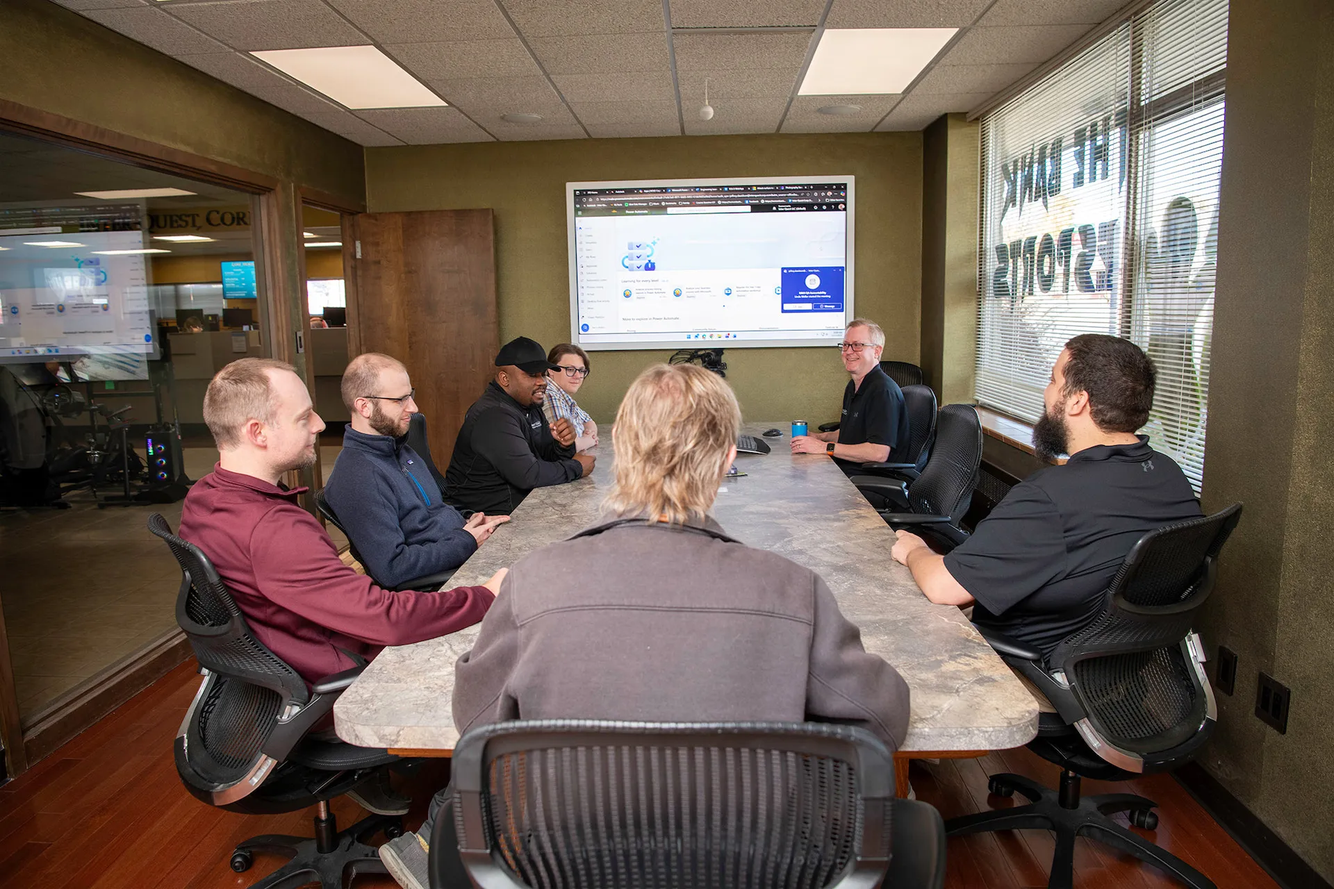 Team meeting in conference room