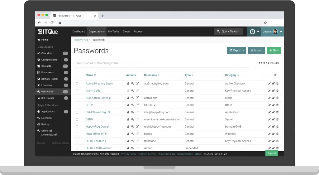 IT-Glue Passwords