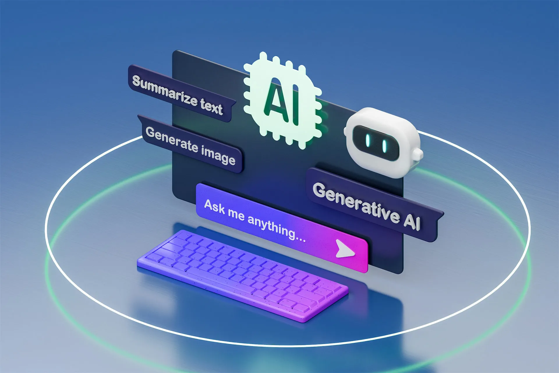 AI prompt interface graphic